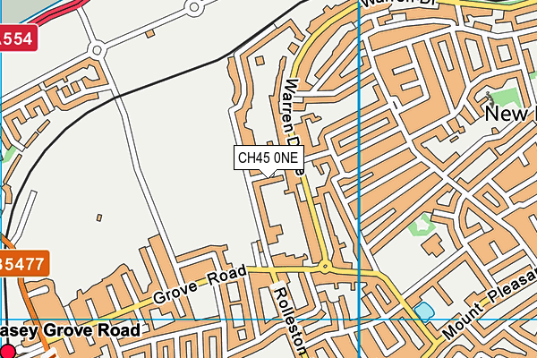 CH45 0NE map - OS VectorMap District (Ordnance Survey)