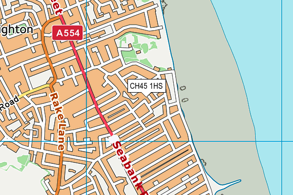 CH45 1HS map - OS VectorMap District (Ordnance Survey)