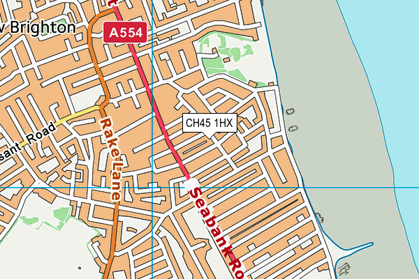 CH45 1HX map - OS VectorMap District (Ordnance Survey)