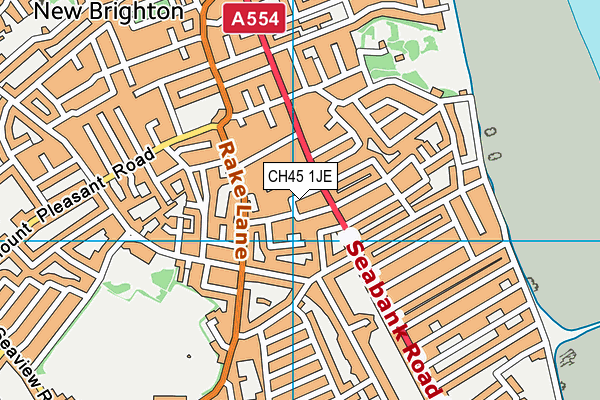 CH45 1JE map - OS VectorMap District (Ordnance Survey)