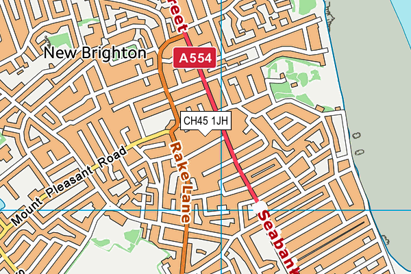 CH45 1JH map - OS VectorMap District (Ordnance Survey)