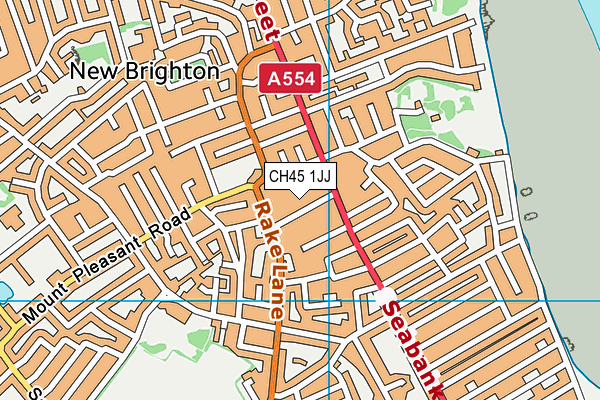 CH45 1JJ map - OS VectorMap District (Ordnance Survey)