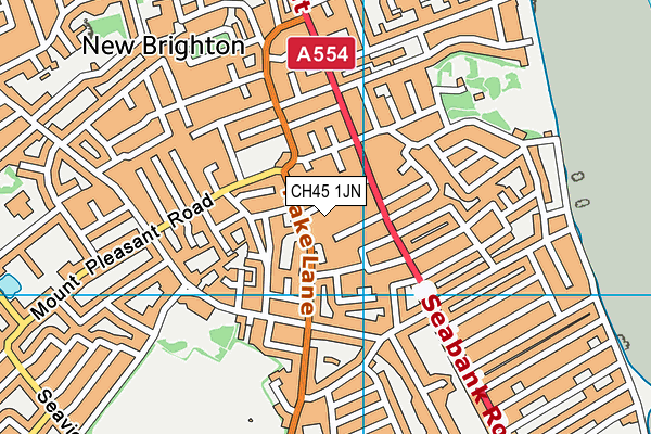 CH45 1JN map - OS VectorMap District (Ordnance Survey)