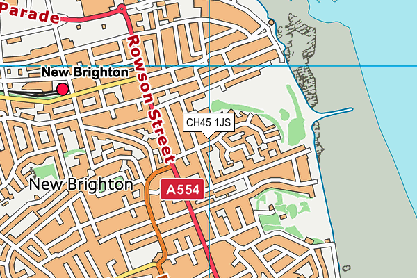 CH45 1JS map - OS VectorMap District (Ordnance Survey)