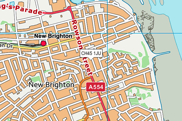 CH45 1JU map - OS VectorMap District (Ordnance Survey)