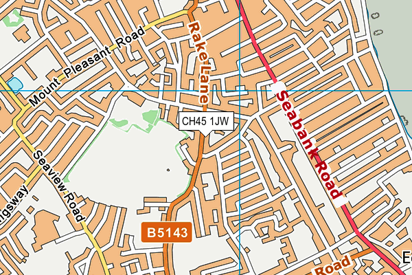 CH45 1JW map - OS VectorMap District (Ordnance Survey)