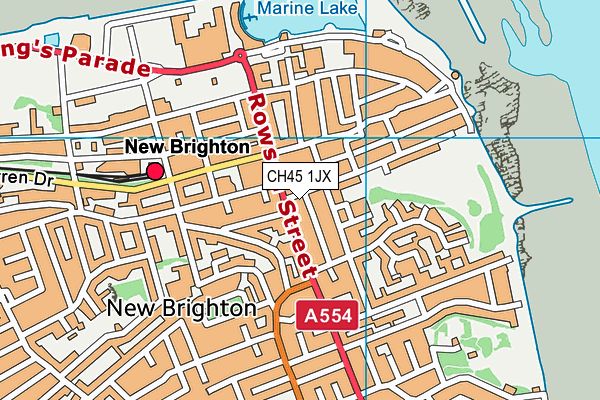 CH45 1JX map - OS VectorMap District (Ordnance Survey)