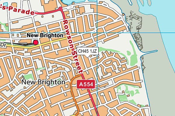 CH45 1JZ map - OS VectorMap District (Ordnance Survey)