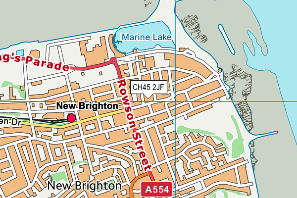 CH45 2JF map - OS VectorMap District (Ordnance Survey)