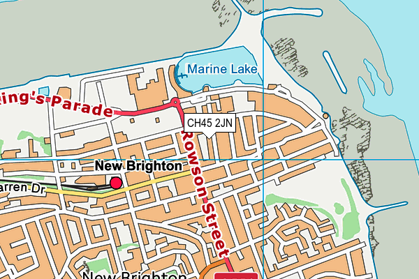 CH45 2JN map - OS VectorMap District (Ordnance Survey)