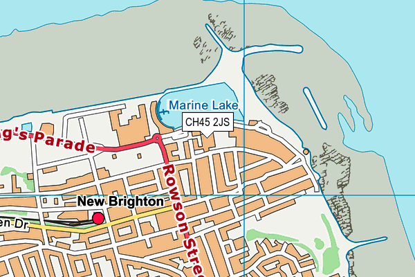 CH45 2JS map - OS VectorMap District (Ordnance Survey)