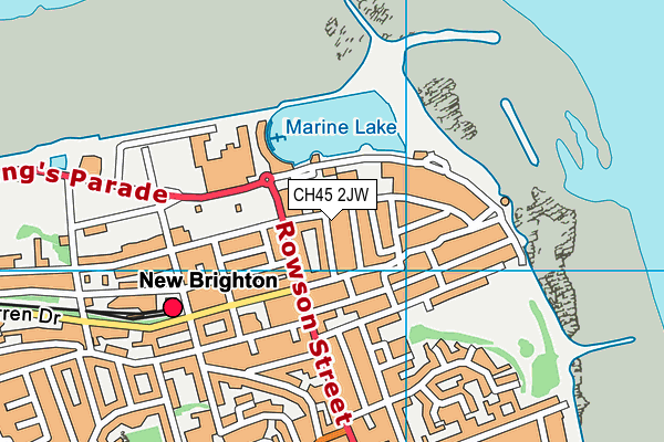 CH45 2JW map - OS VectorMap District (Ordnance Survey)