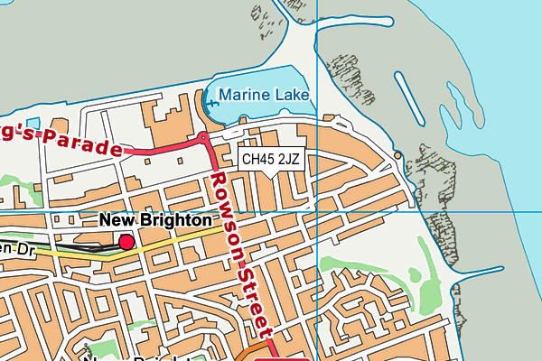 CH45 2JZ map - OS VectorMap District (Ordnance Survey)