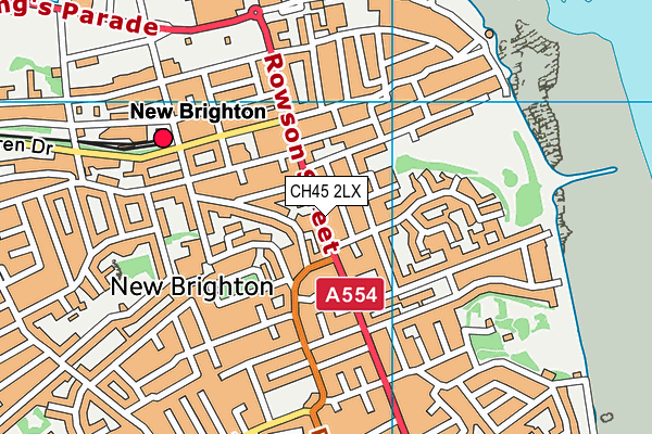 CH45 2LX map - OS VectorMap District (Ordnance Survey)