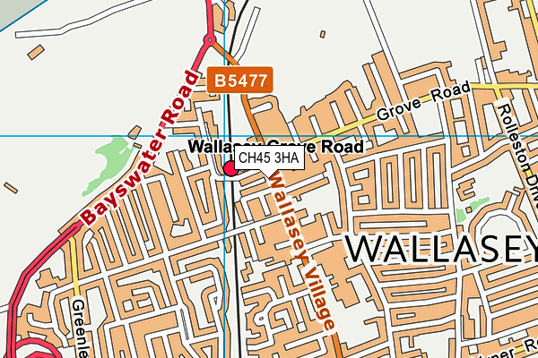 CH45 3HA map - OS VectorMap District (Ordnance Survey)