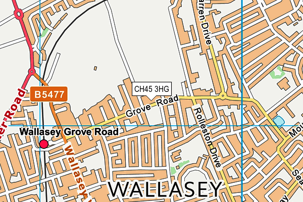 CH45 3HG map - OS VectorMap District (Ordnance Survey)