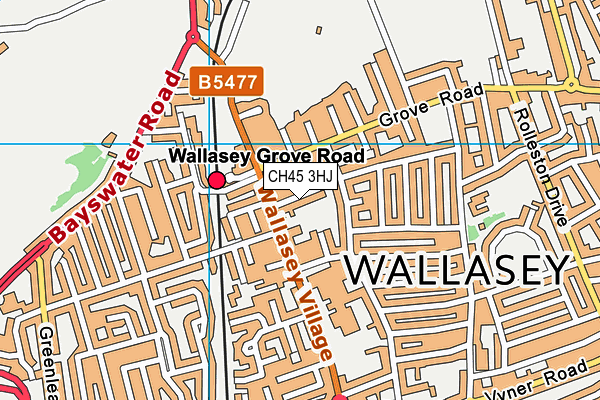 CH45 3HJ map - OS VectorMap District (Ordnance Survey)