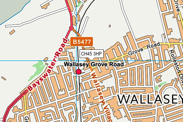 CH45 3HP map - OS VectorMap District (Ordnance Survey)