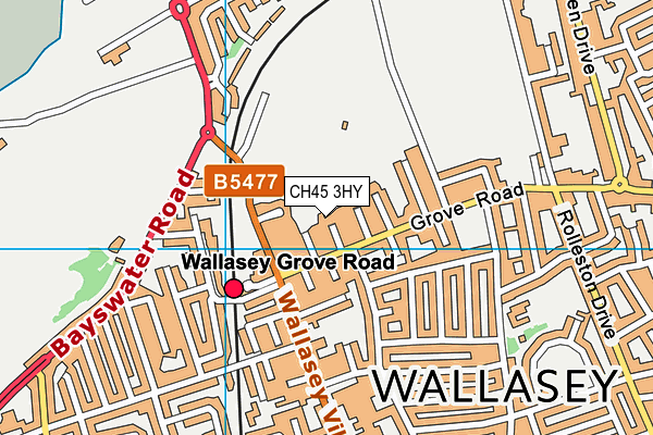 CH45 3HY map - OS VectorMap District (Ordnance Survey)