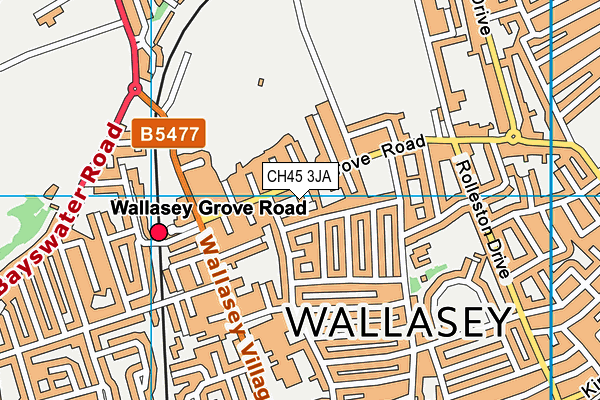 CH45 3JA map - OS VectorMap District (Ordnance Survey)