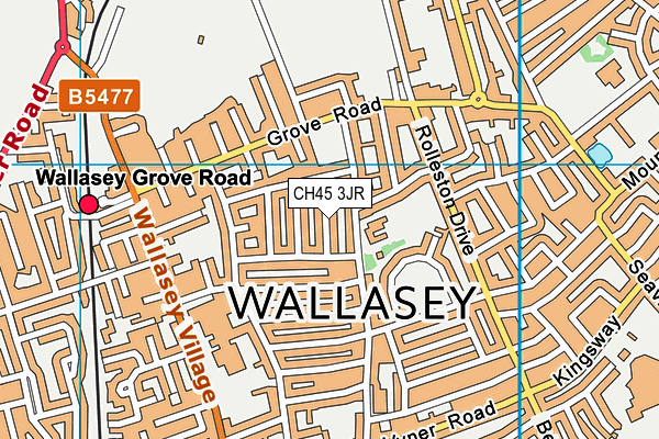 CH45 3JR map - OS VectorMap District (Ordnance Survey)