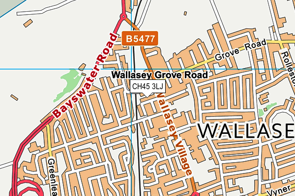 CH45 3LJ map - OS VectorMap District (Ordnance Survey)