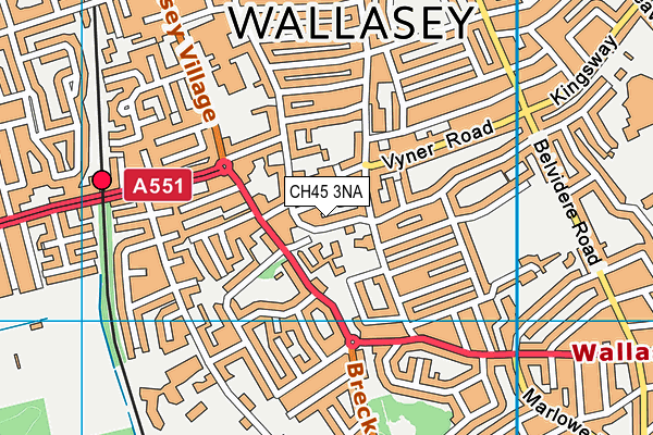 CH45 3NA map - OS VectorMap District (Ordnance Survey)