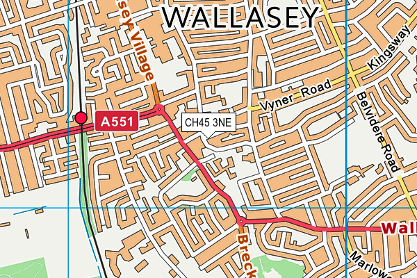 CH45 3NE map - OS VectorMap District (Ordnance Survey)