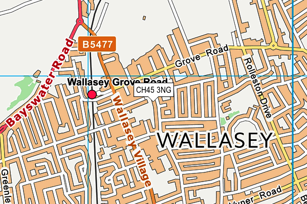 CH45 3NG map - OS VectorMap District (Ordnance Survey)