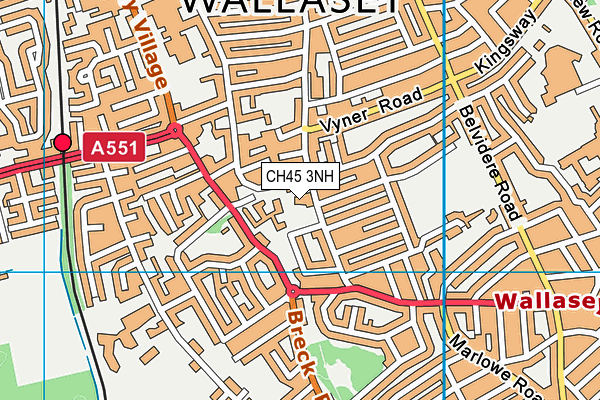 CH45 3NH map - OS VectorMap District (Ordnance Survey)