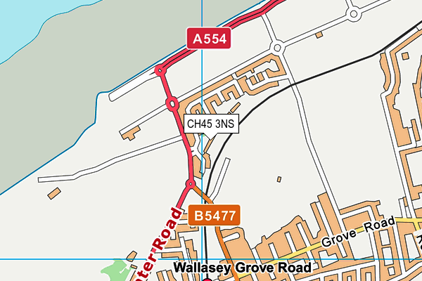 CH45 3NS map - OS VectorMap District (Ordnance Survey)