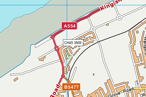 CH45 3NW map - OS VectorMap District (Ordnance Survey)