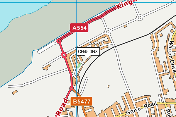CH45 3NX map - OS VectorMap District (Ordnance Survey)