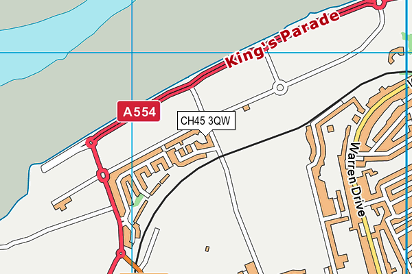 CH45 3QW map - OS VectorMap District (Ordnance Survey)