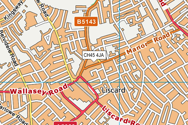 CH45 4JA map - OS VectorMap District (Ordnance Survey)