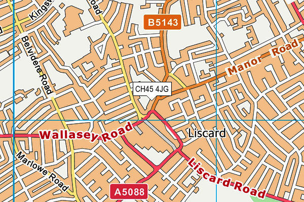 CH45 4JG map - OS VectorMap District (Ordnance Survey)