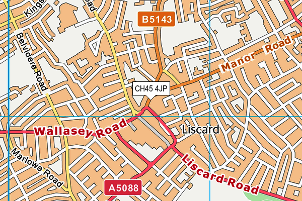 CH45 4JP map - OS VectorMap District (Ordnance Survey)