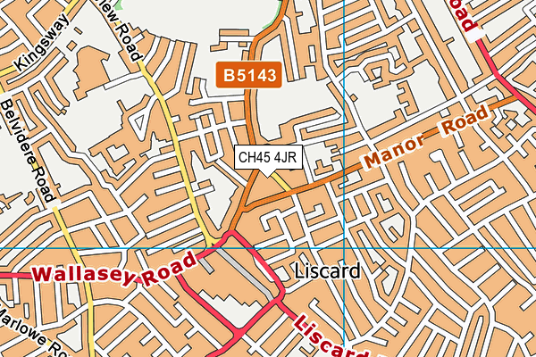 CH45 4JR map - OS VectorMap District (Ordnance Survey)