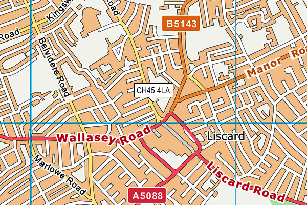 CH45 4LA map - OS VectorMap District (Ordnance Survey)