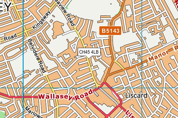 CH45 4LB map - OS VectorMap District (Ordnance Survey)