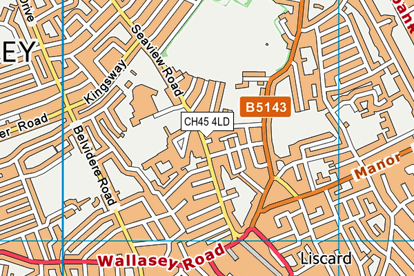 CH45 4LD map - OS VectorMap District (Ordnance Survey)