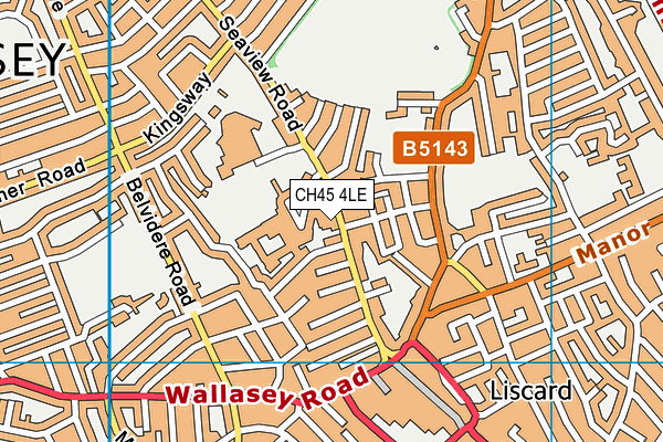 CH45 4LE map - OS VectorMap District (Ordnance Survey)