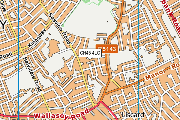 CH45 4LG map - OS VectorMap District (Ordnance Survey)