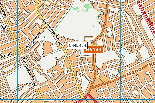 CH45 4LH map - OS VectorMap District (Ordnance Survey)