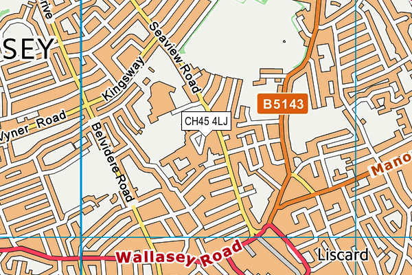 CH45 4LJ map - OS VectorMap District (Ordnance Survey)