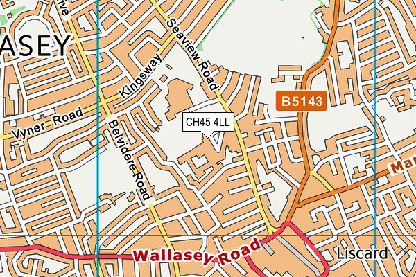 CH45 4LL map - OS VectorMap District (Ordnance Survey)