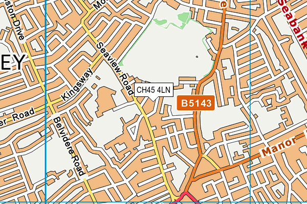 CH45 4LN map - OS VectorMap District (Ordnance Survey)