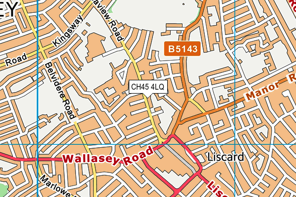 CH45 4LQ map - OS VectorMap District (Ordnance Survey)