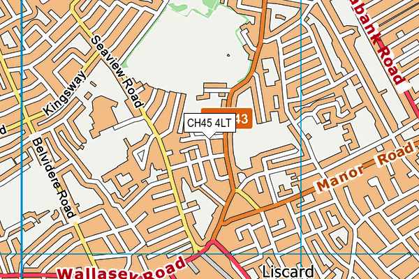 CH45 4LT map - OS VectorMap District (Ordnance Survey)