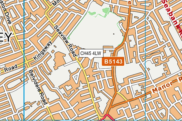 CH45 4LW map - OS VectorMap District (Ordnance Survey)